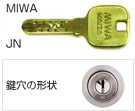 MIWA,JIN/鍵穴の形状
