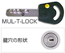 MUL-T-LOCK/鍵穴の形状